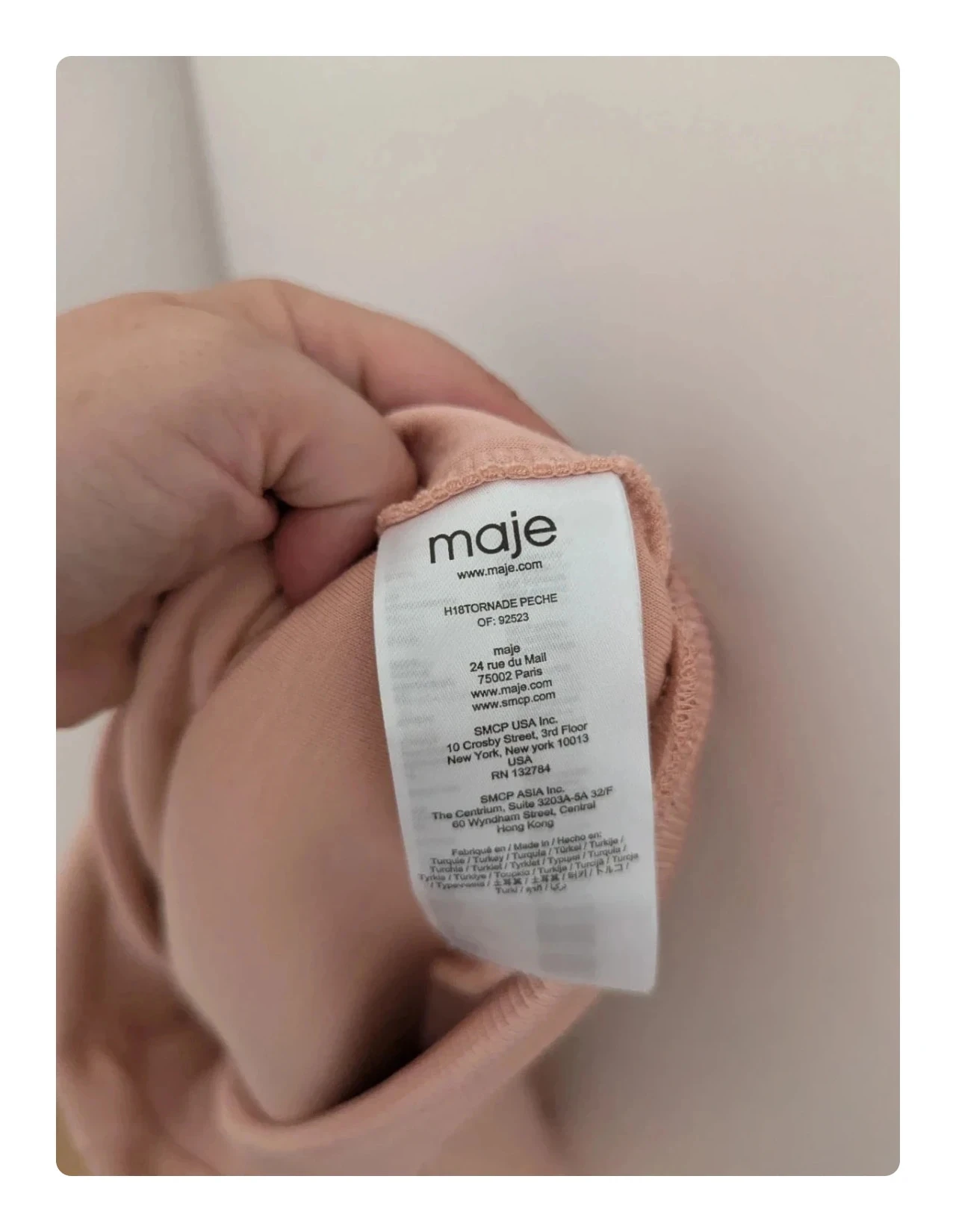 Maje roze geborduurde peach trui - Model Tornade - Maat 1 (S) – photo 8